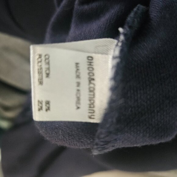 Basic Lightweight Zip Up Hoodie Long Sleeve Large Navy Hooded Sweatshirt - Picture 6 of 6